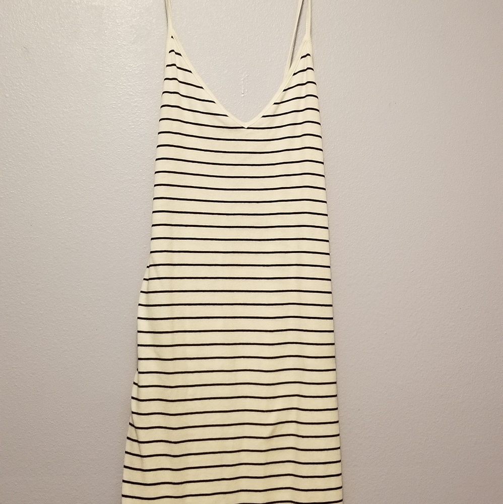 black & white striped sundress